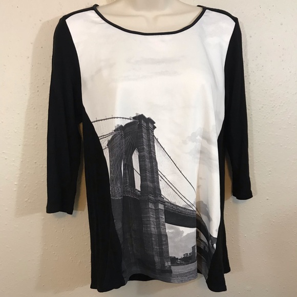 Elie Tahari Tops - Elie Tahari Black & White Top NYC Small Elie Tahari Tops - Elie Tahari Black & White Top NYC Small
